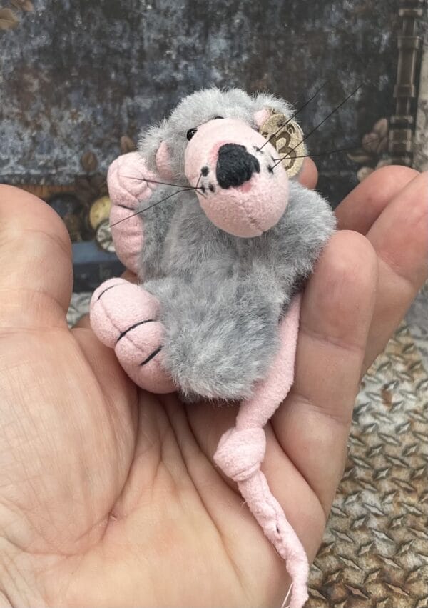 Bärino Ratte Rudger 9 cm Künstlerbär – Bild 8