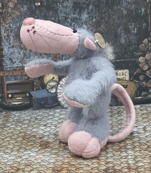 Bärino Ratte Rudi 9 cm Künstlerbär – Bild 4