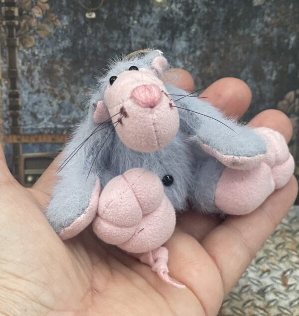 Bärino Ratte Rudi 9 cm Künstlerbär – Bild 7
