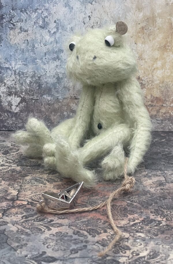 Bärino Frosch Fito 19 cm Künstlerbär – Bild 2