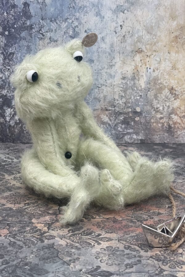 Bärino Frosch Fito 19 cm Künstlerbär – Bild 3