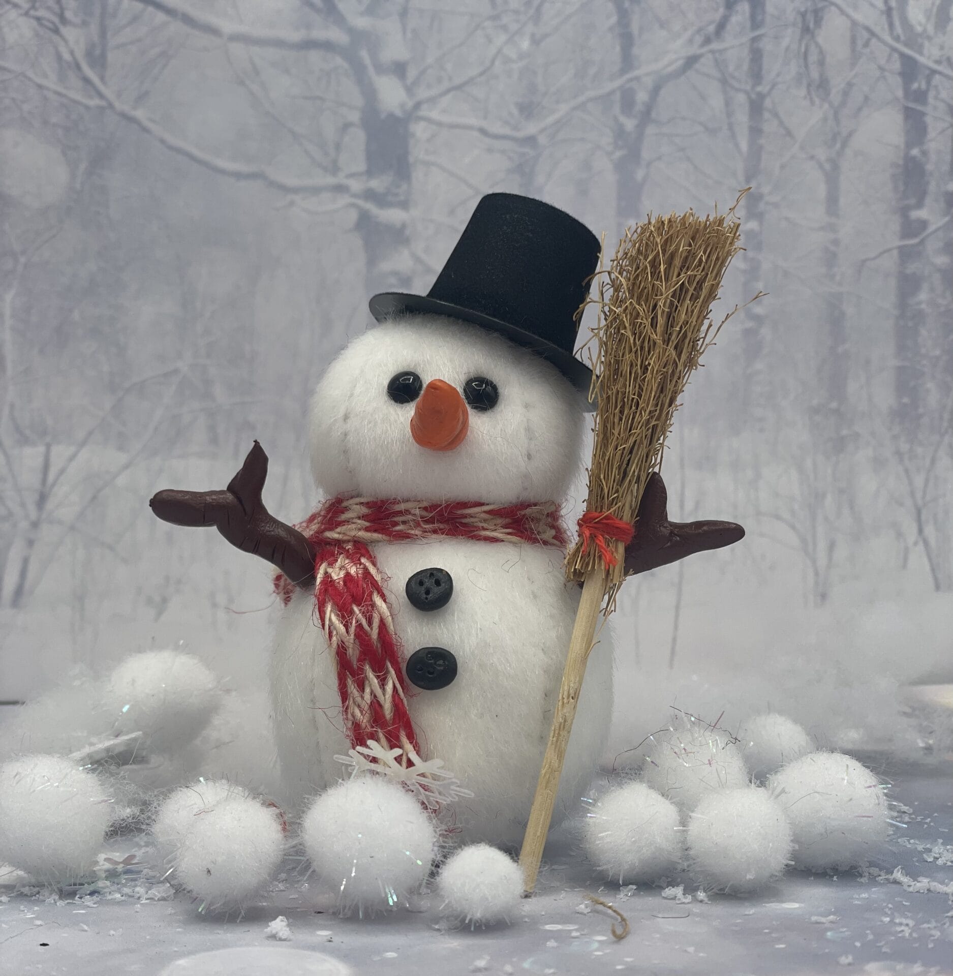 BärinoSchneemann Frosty 9 cm Künstlerbär – Bild 3