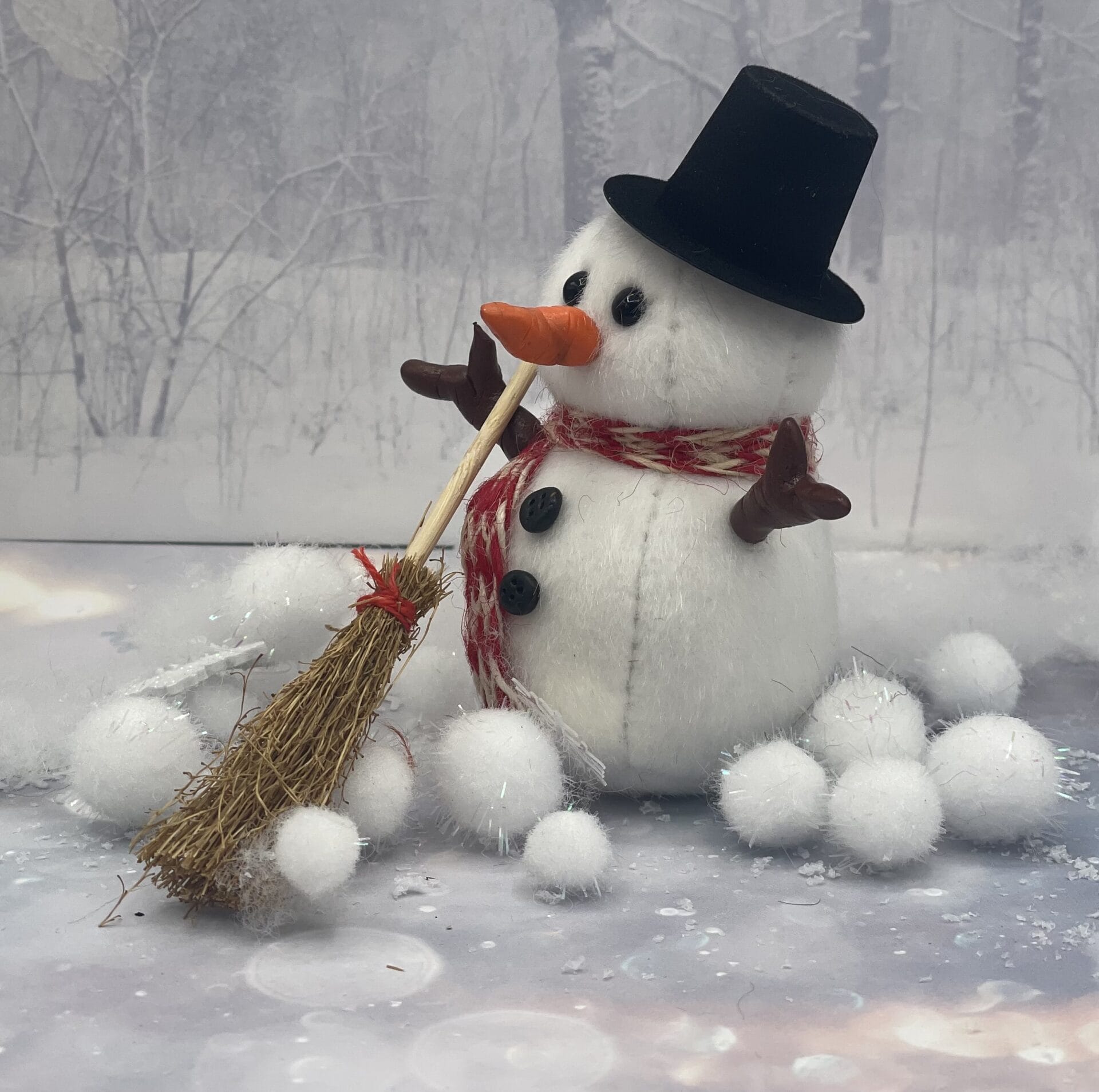 BärinoSchneemann Frosty 9 cm Künstlerbär – Bild 5