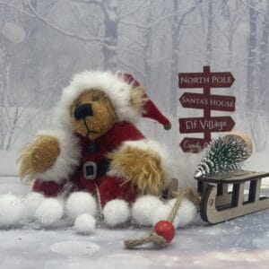 Bärino Bär Santa 9 cm Künstlerbär