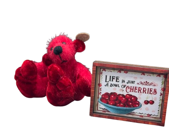 Bärino Bär Cherry 9 cm Künstlerbär – Bild 2