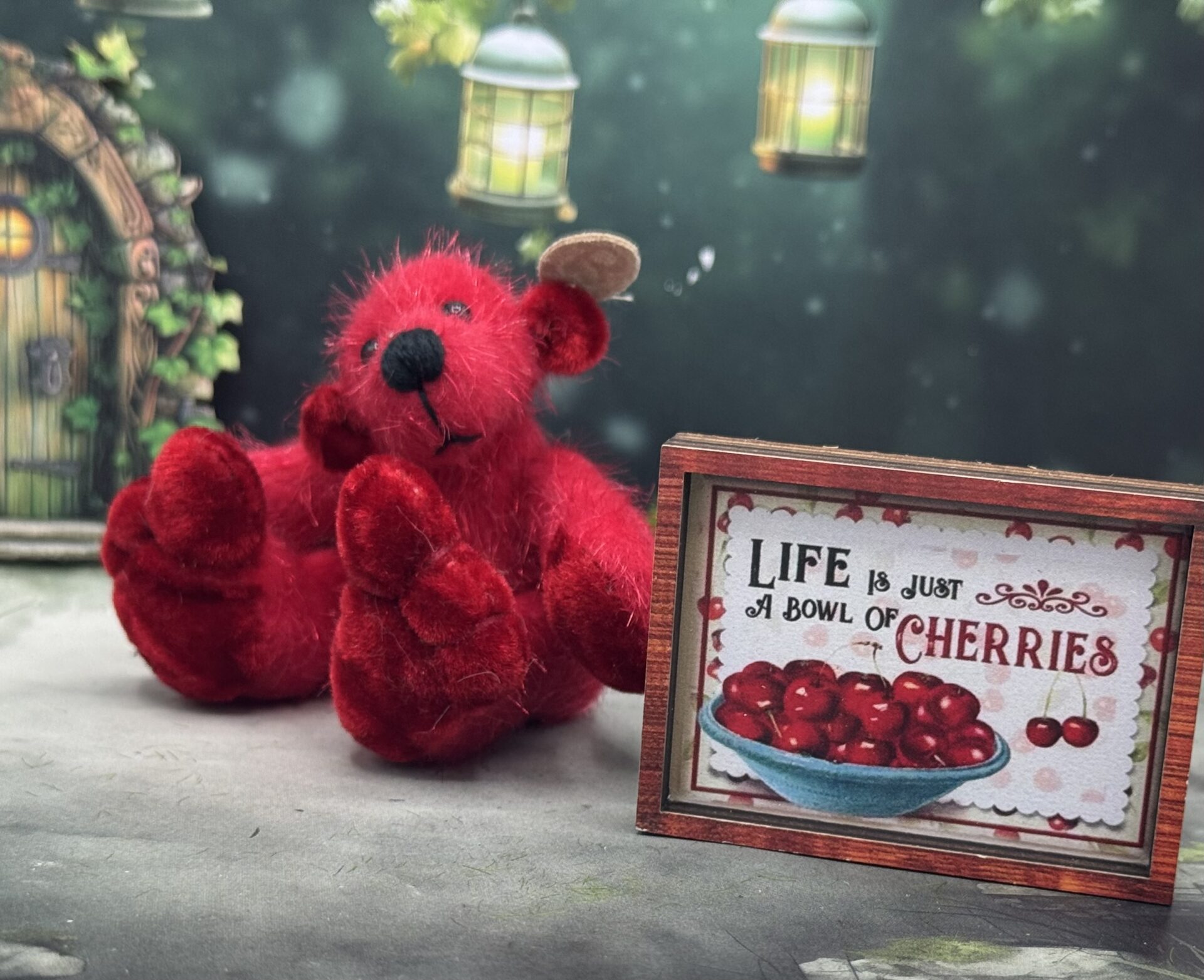 Bärino Bär Cherry 9 cm Künstlerbär – Bild 5