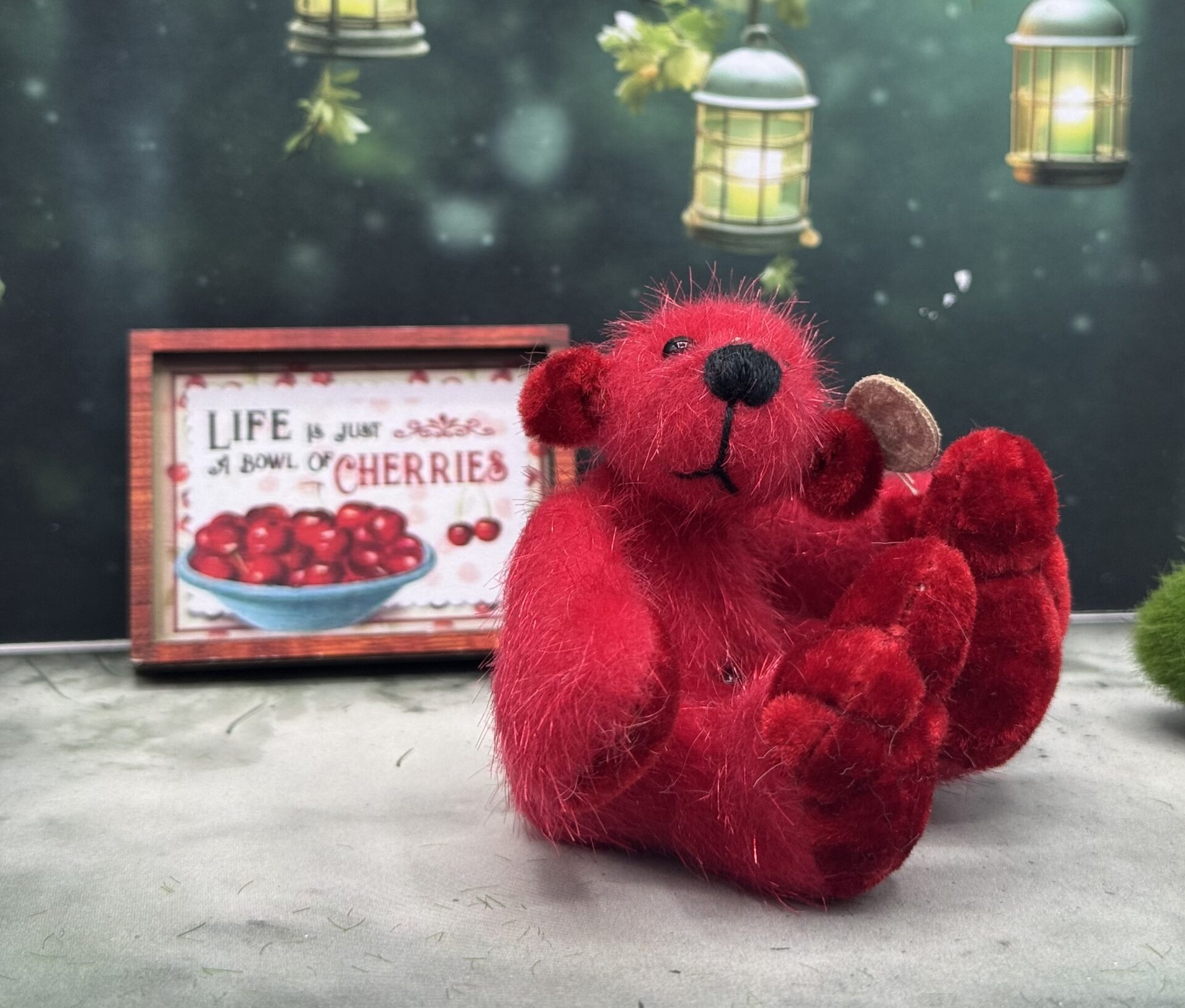 Bärino Bär Cherry 9 cm Künstlerbär – Bild 7
