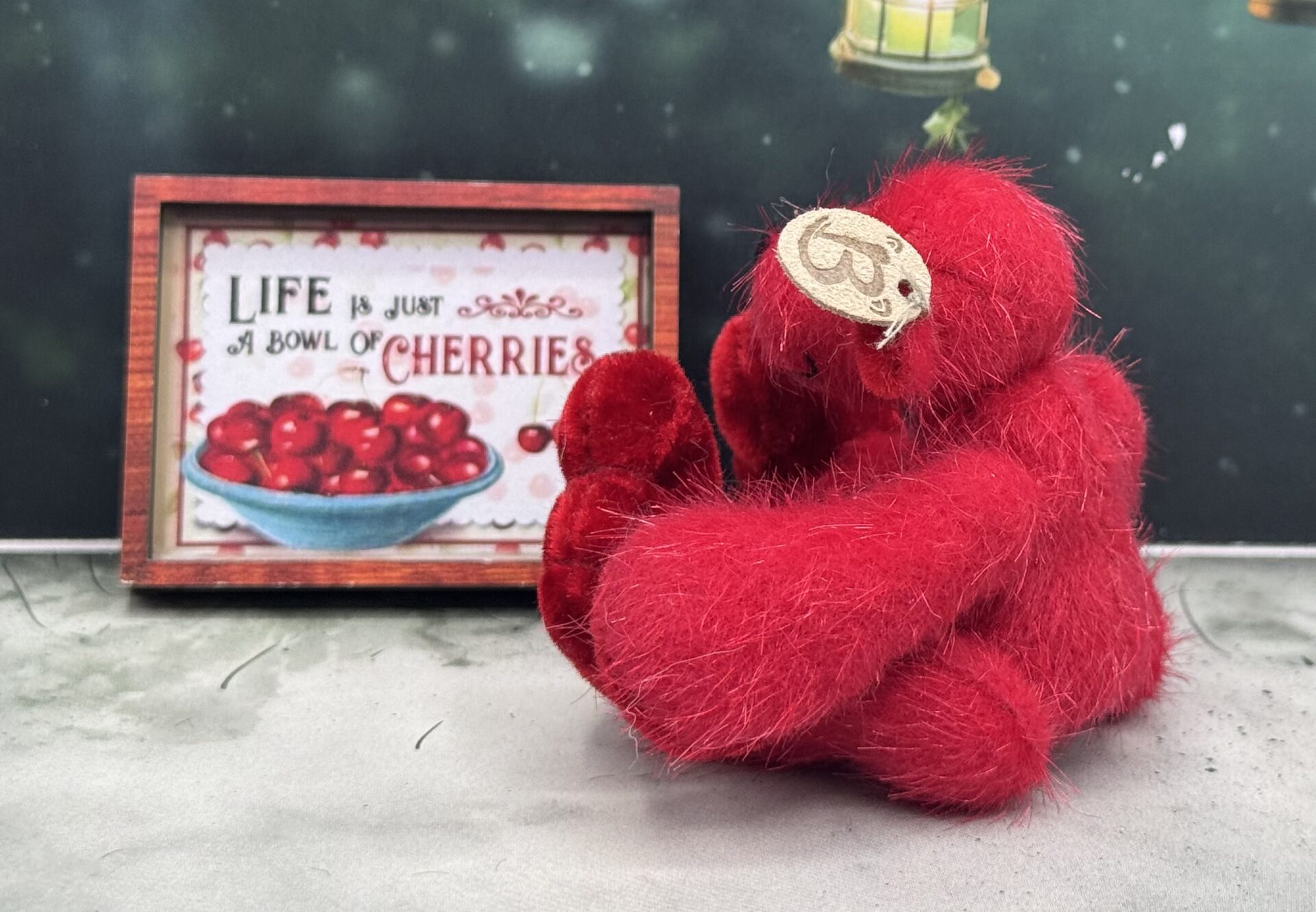 Bärino Bär Cherry 9 cm Künstlerbär – Bild 8