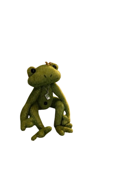 Bärino Frosch Fineas 13 cm Künstlerbär – Bild 2