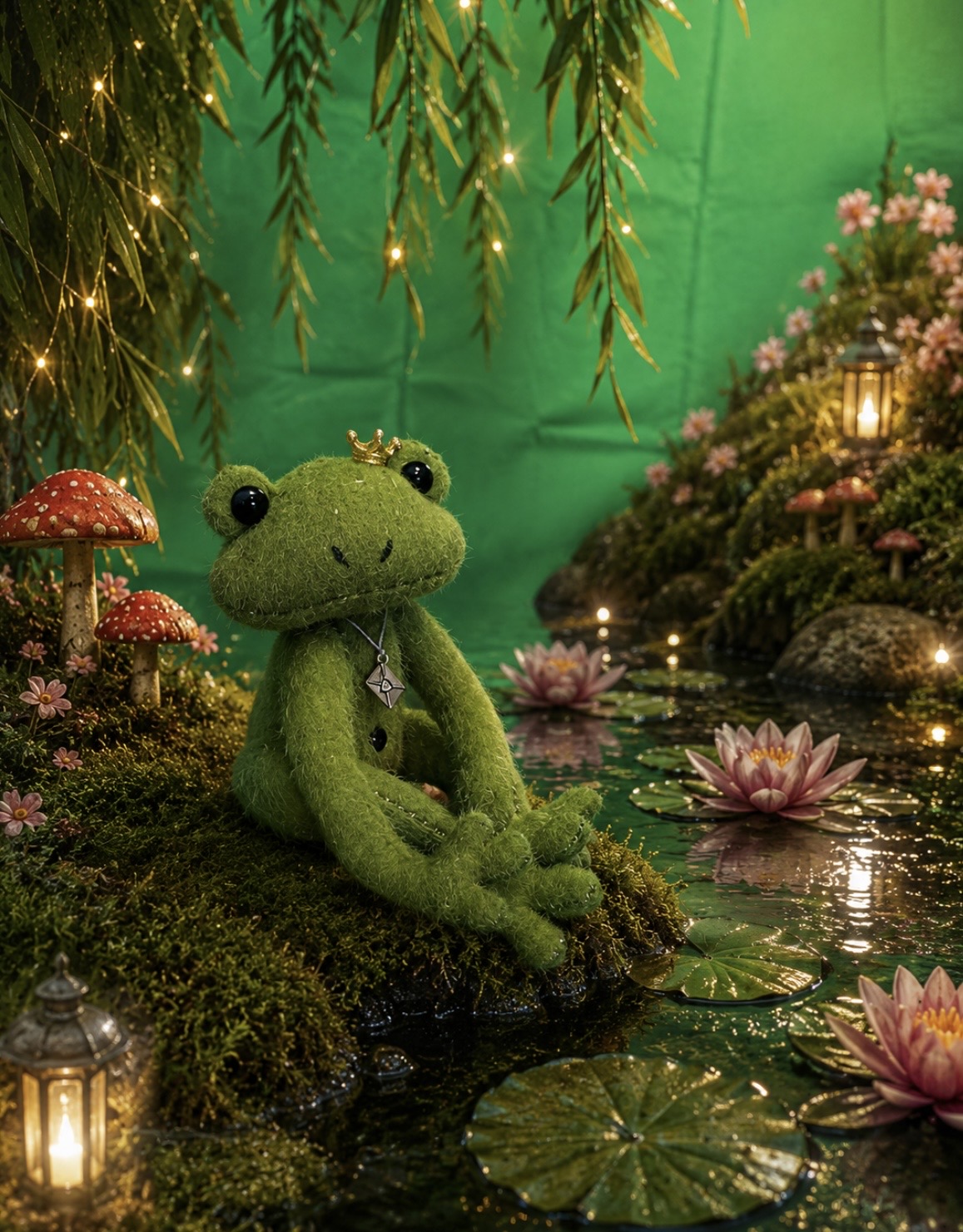 Bärino Frosch Fineas 13 cm Künstlerbär – Bild 4