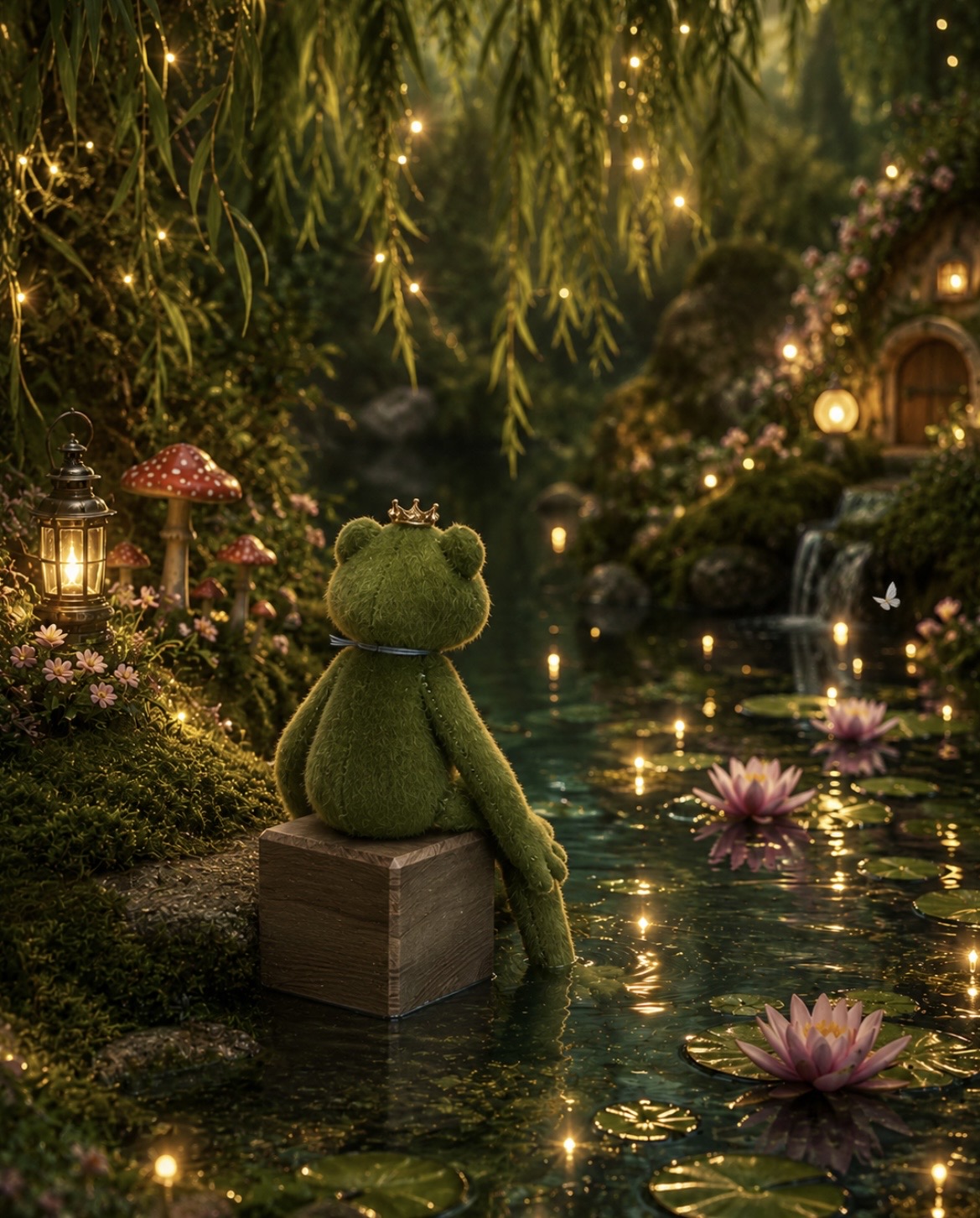 Bärino Frosch Fineas 13 cm Künstlerbär – Bild 5