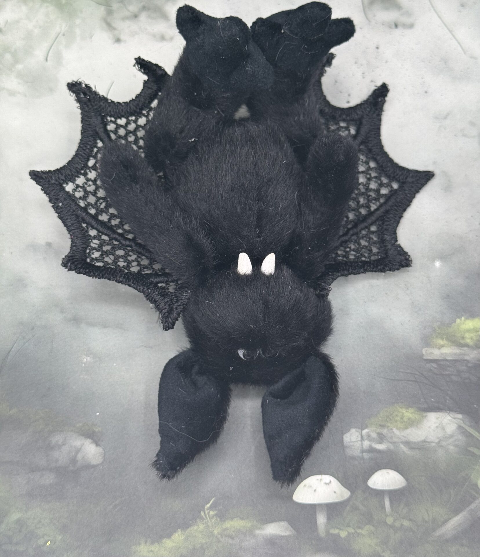 Bärino Fledermaus Amos 14 cm Künstlerbär – Bild 7