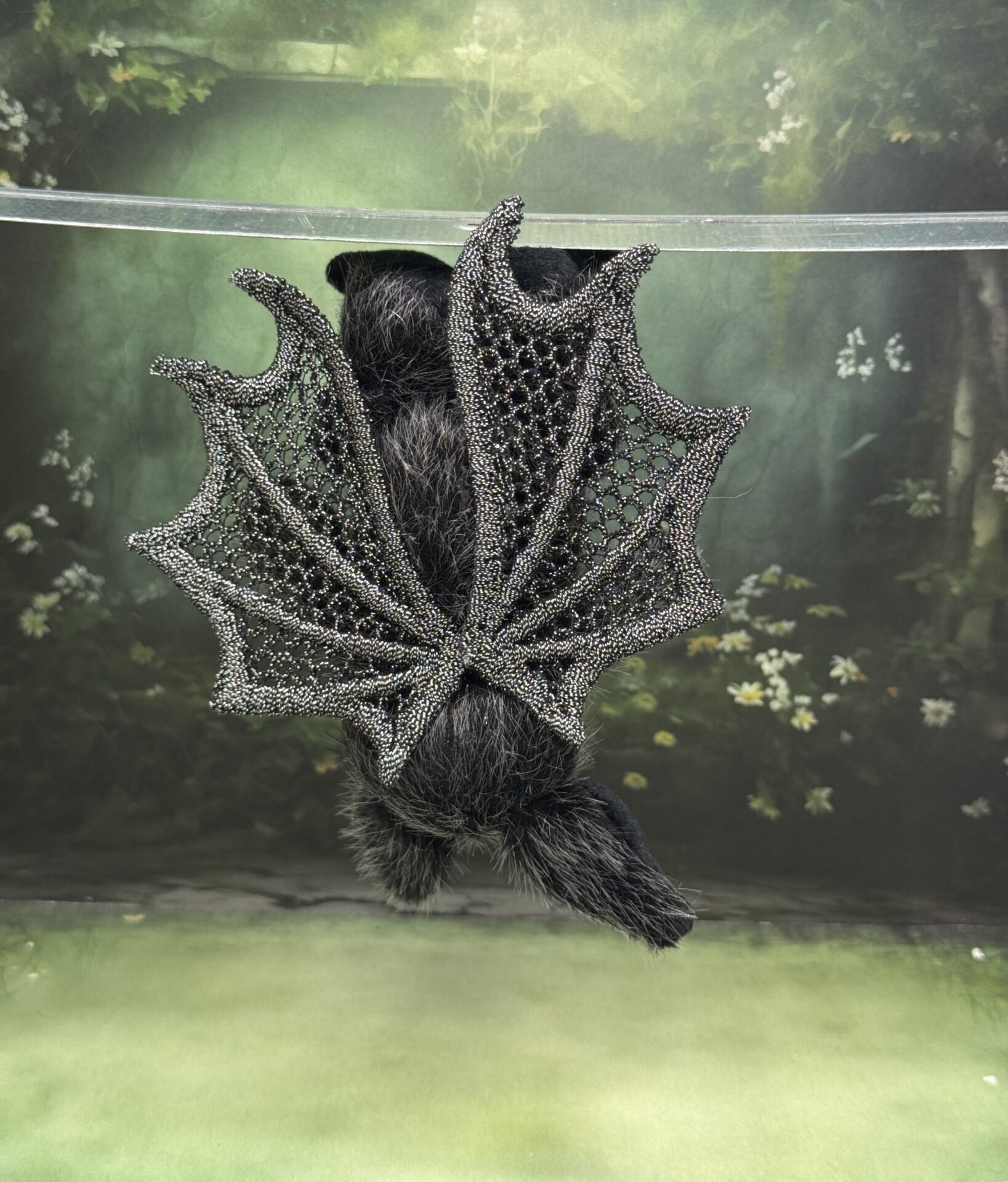 Bärino Fledermaus Silverio 13 cm Künstlerbär – Bild 7
