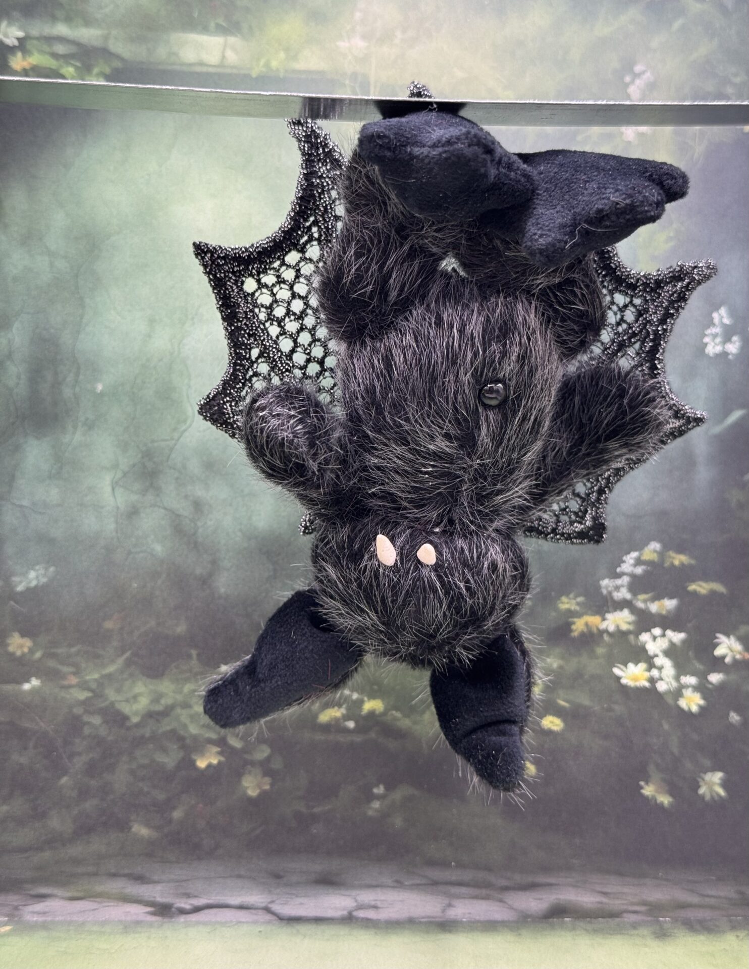 Bärino Fledermaus Silverio 13 cm Künstlerbär – Bild 5