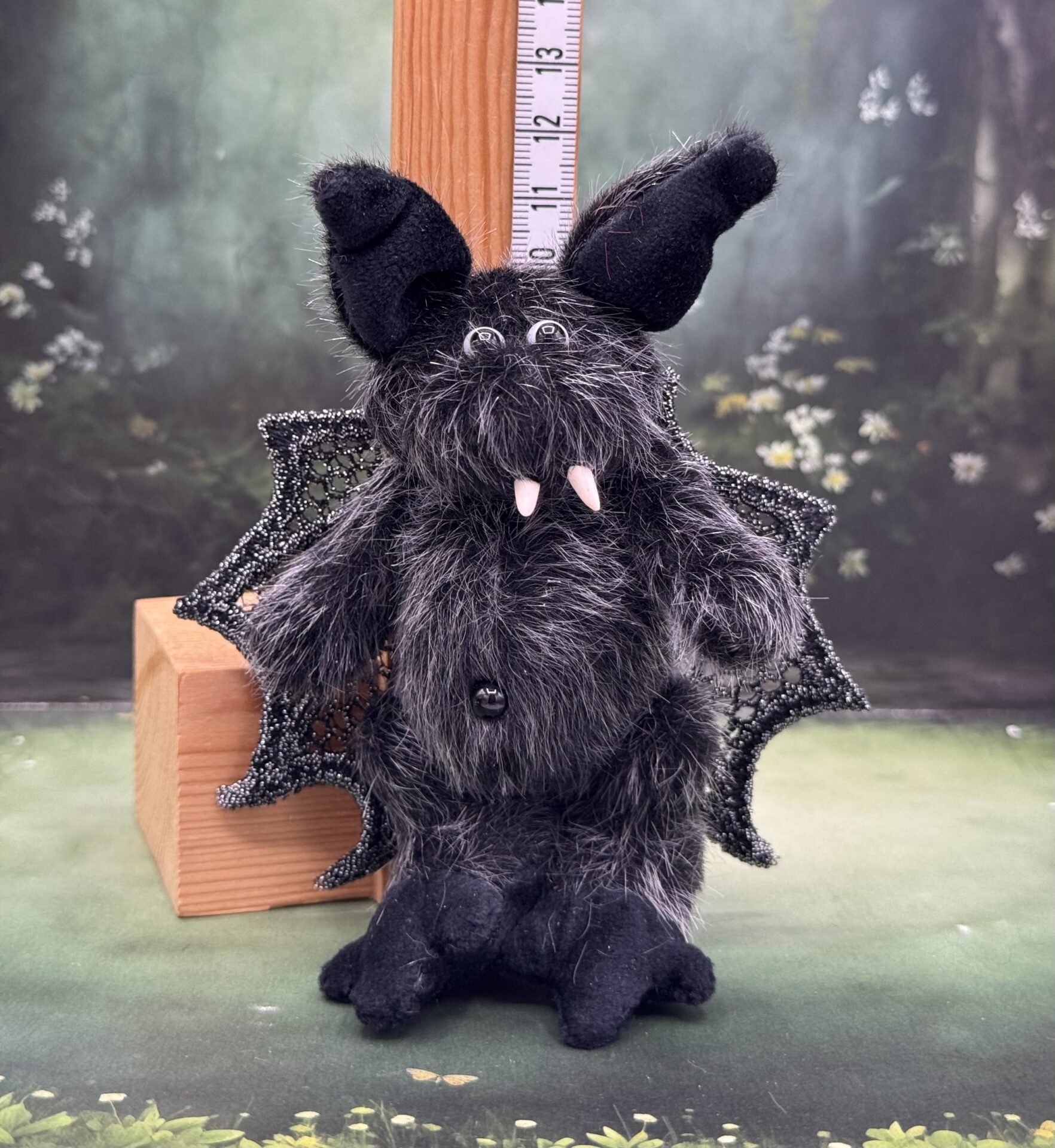 Bärino Fledermaus Silverio 13 cm Künstlerbär – Bild 10