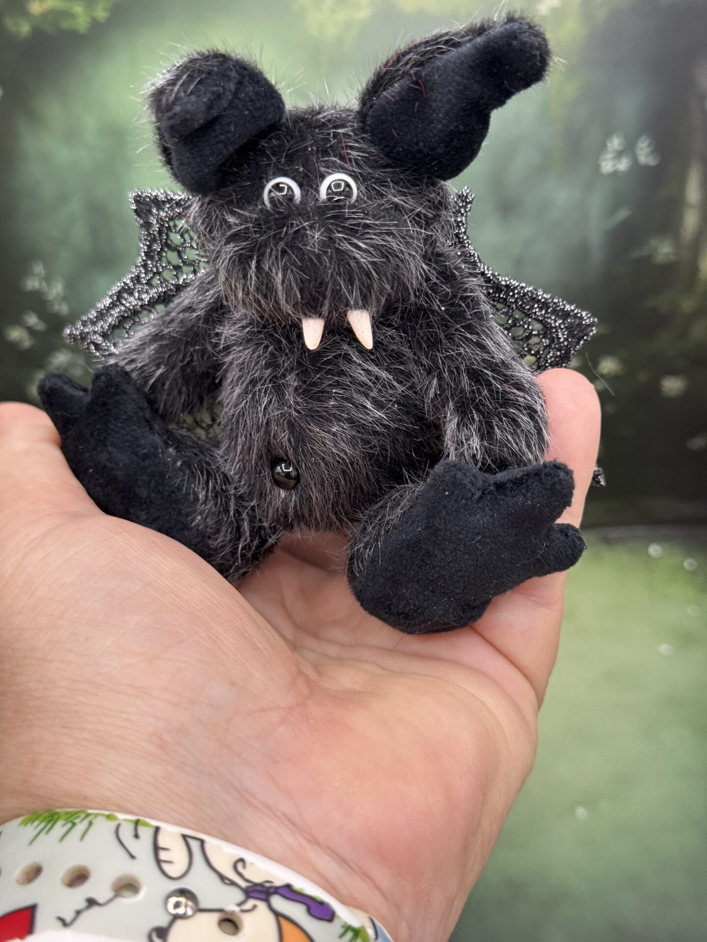 Bärino Fledermaus Silverio 13 cm Künstlerbär – Bild 8