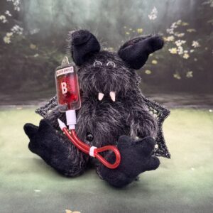Bärino Fledermaus Silverio 13  cm Künstlerbär