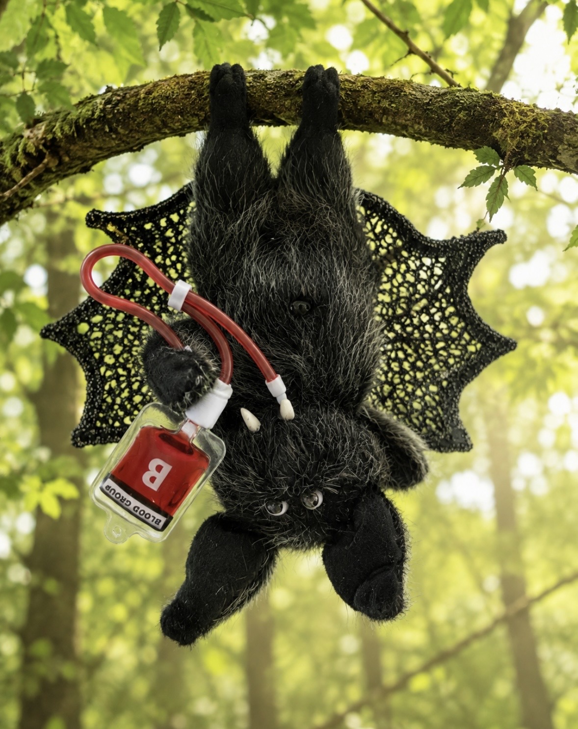 Bärino Fledermaus Silverio 13 cm Künstlerbär – Bild 9