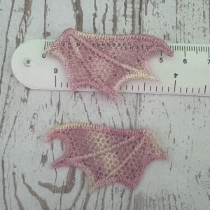 Flügel Farbverlaufsgarn  rosa / beige 5,5 x 3 cm