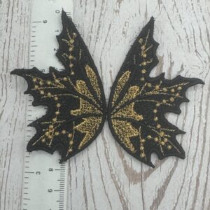 Flügel Schwarz  / Gold 7,5 x 5 cm