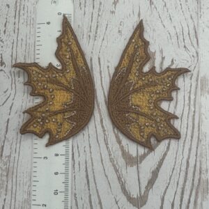Flügel Braun / Gold 7,5 x 5 cm
