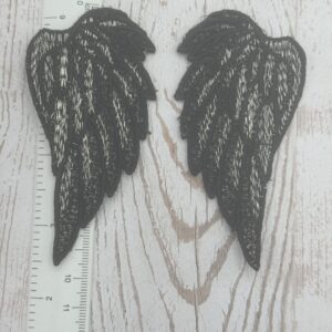 Flügel Schwarz / Gold 9 x 4 cm