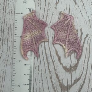 Flügel Farbverlaufsgarn  rosa / beige 5,5 x 3 cm