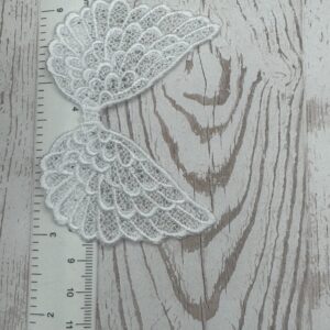 Engelflügel / Doppelflügel weiß 6 x 8 cm