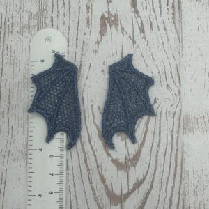 Flügel blau metallic 5,5 x 3 cm