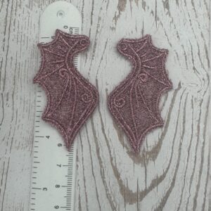 Flügel kupfer metallic 6×3 cm