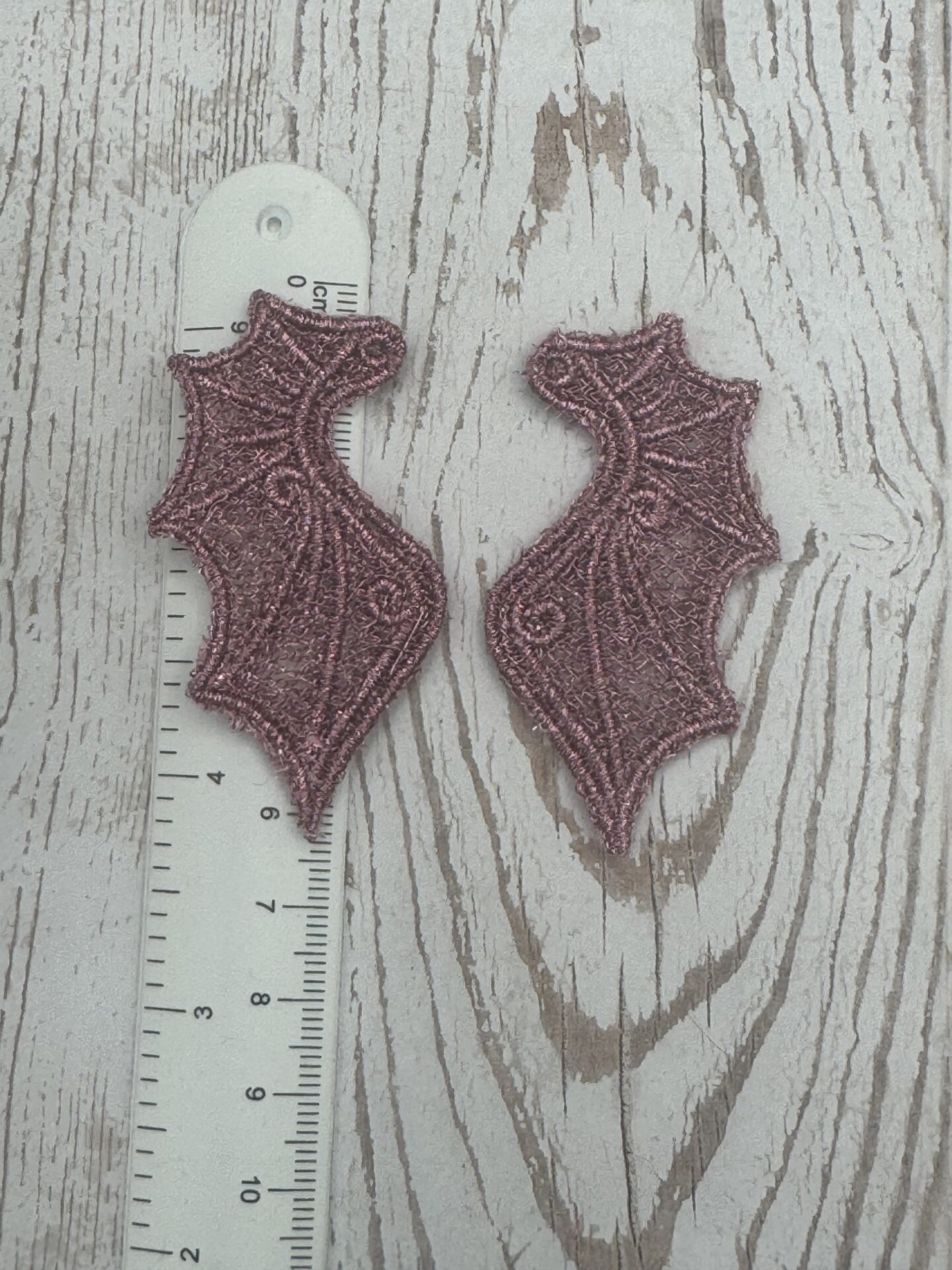 Flügel kupfer metallic 6x3 cm
