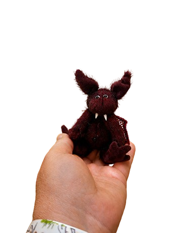 Bärino Fledermaus Baxter 13 cm Künstlerbär – Bild 2