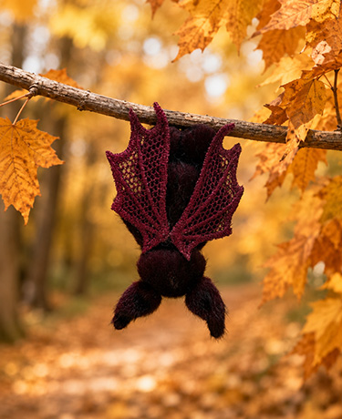 Bärino Fledermaus Baxter 13 cm Künstlerbär – Bild 4