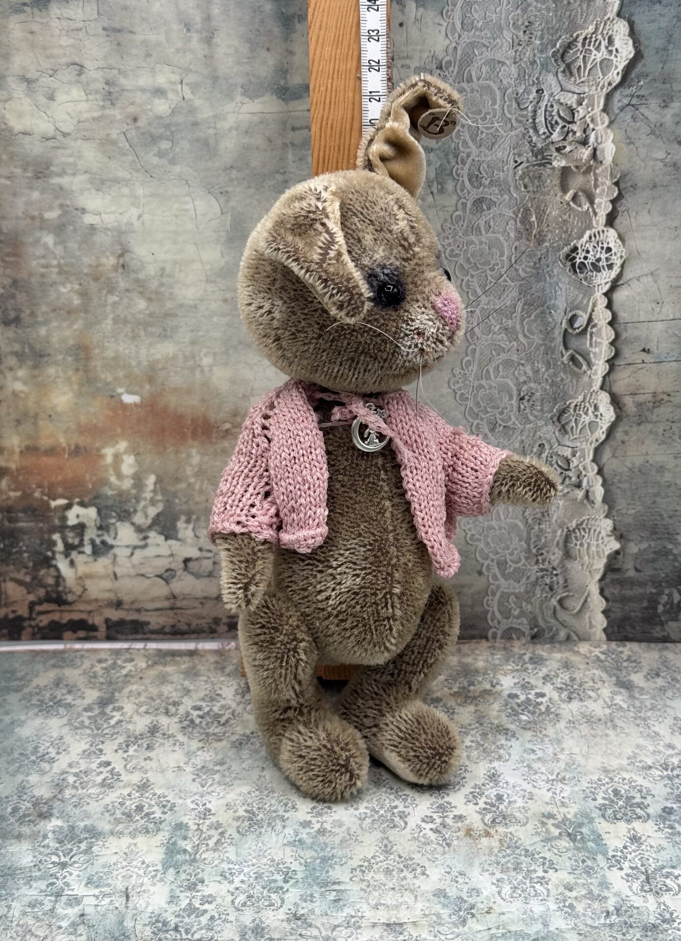 Bärino Hase Eugenie 24 cm Künstlerbär – Bild 3