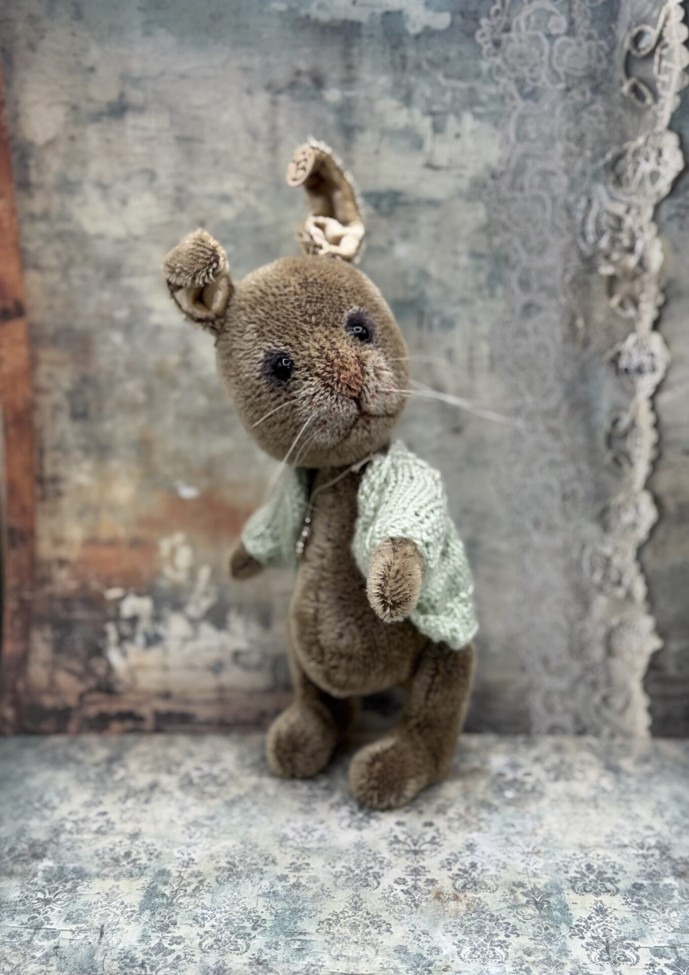 Bärino Hase Smokie 24 cm Künstlerbär – Bild 6