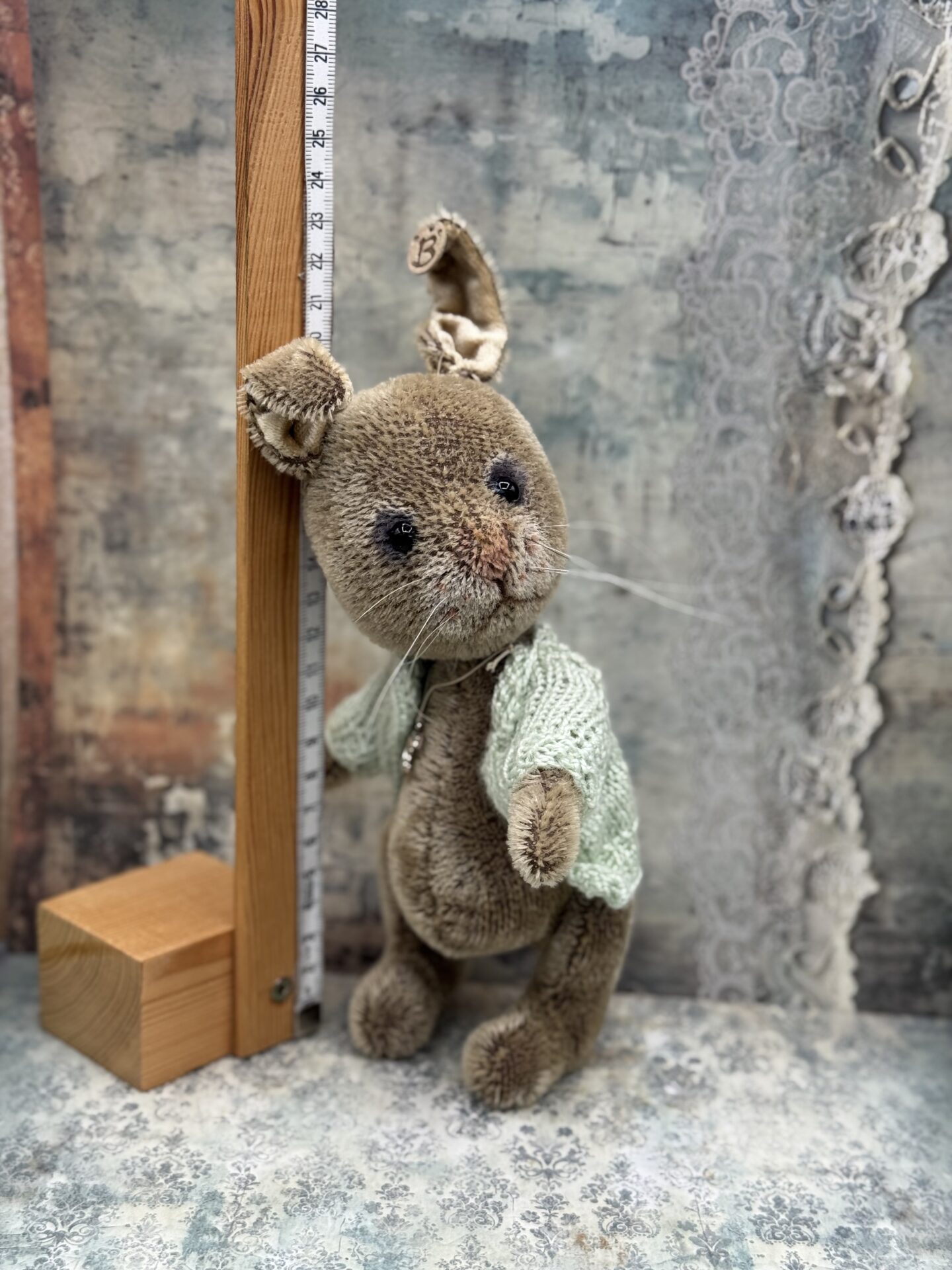 Bärino Hase Smokie 24 cm Künstlerbär – Bild 7