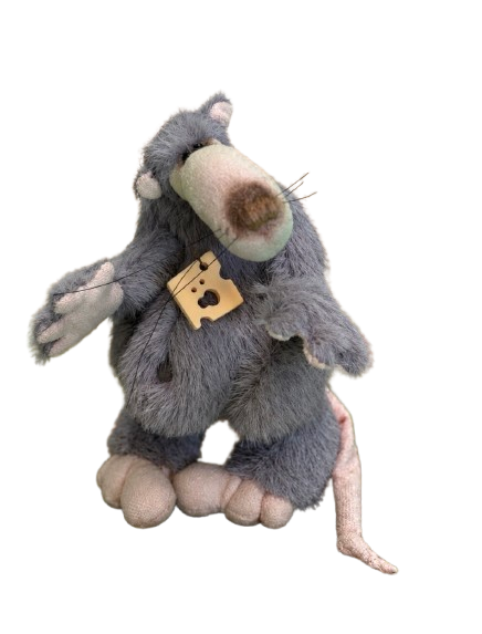 Bärino Ratte Herr Knopf 15 cm Künstlerbär – Bild 2