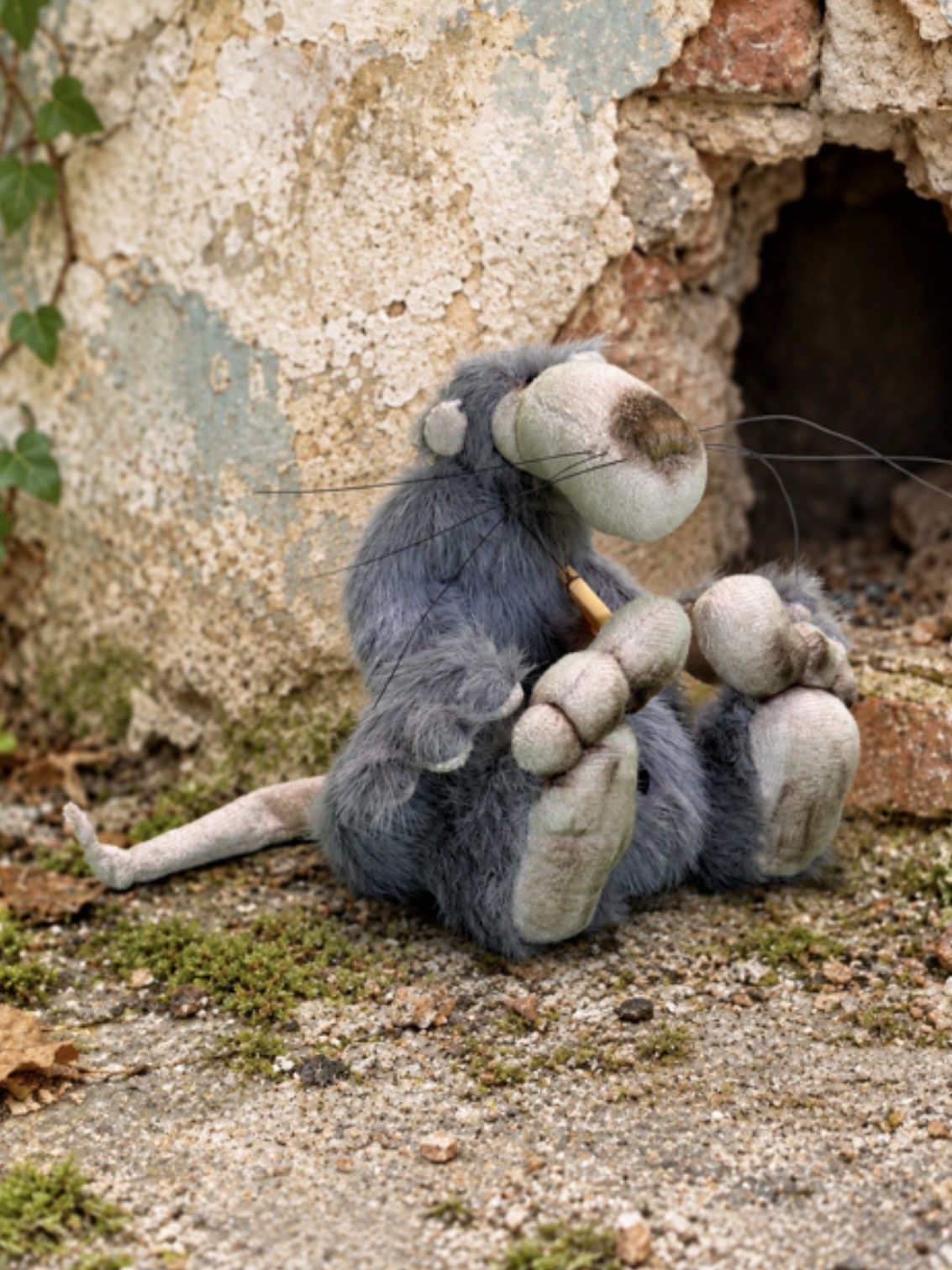 Bärino Ratte Herr Knopf 15 cm Künstlerbär – Bild 6