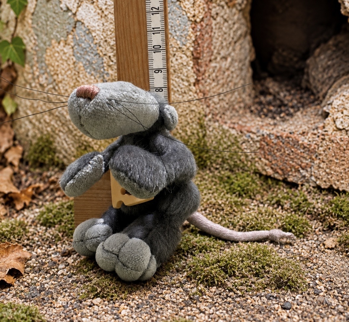 Bärino Ratte Herr Theobald 8cm Künstlerbär – Bild 6