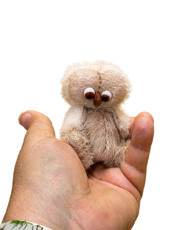 Bärino Eule Lumi 9 cm Künstlerbär – Bild 2