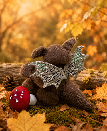 Bärino Drache Okley 10 cm Künstlerbär – Bild 5