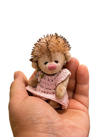 Bärino Igel Rosie 9 cm Künstlerbär – Bild 2