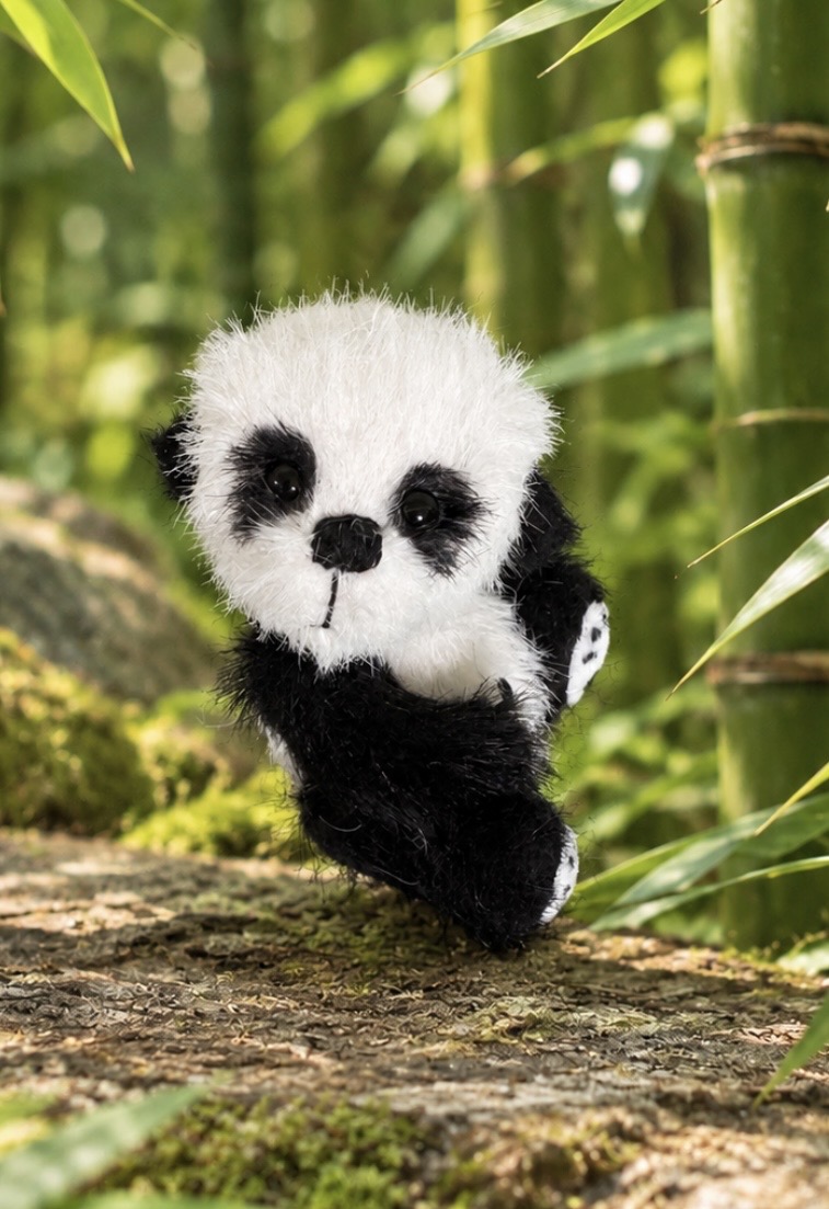 Bärino Panda Bao 10 cm Künstlerbär – Bild 3