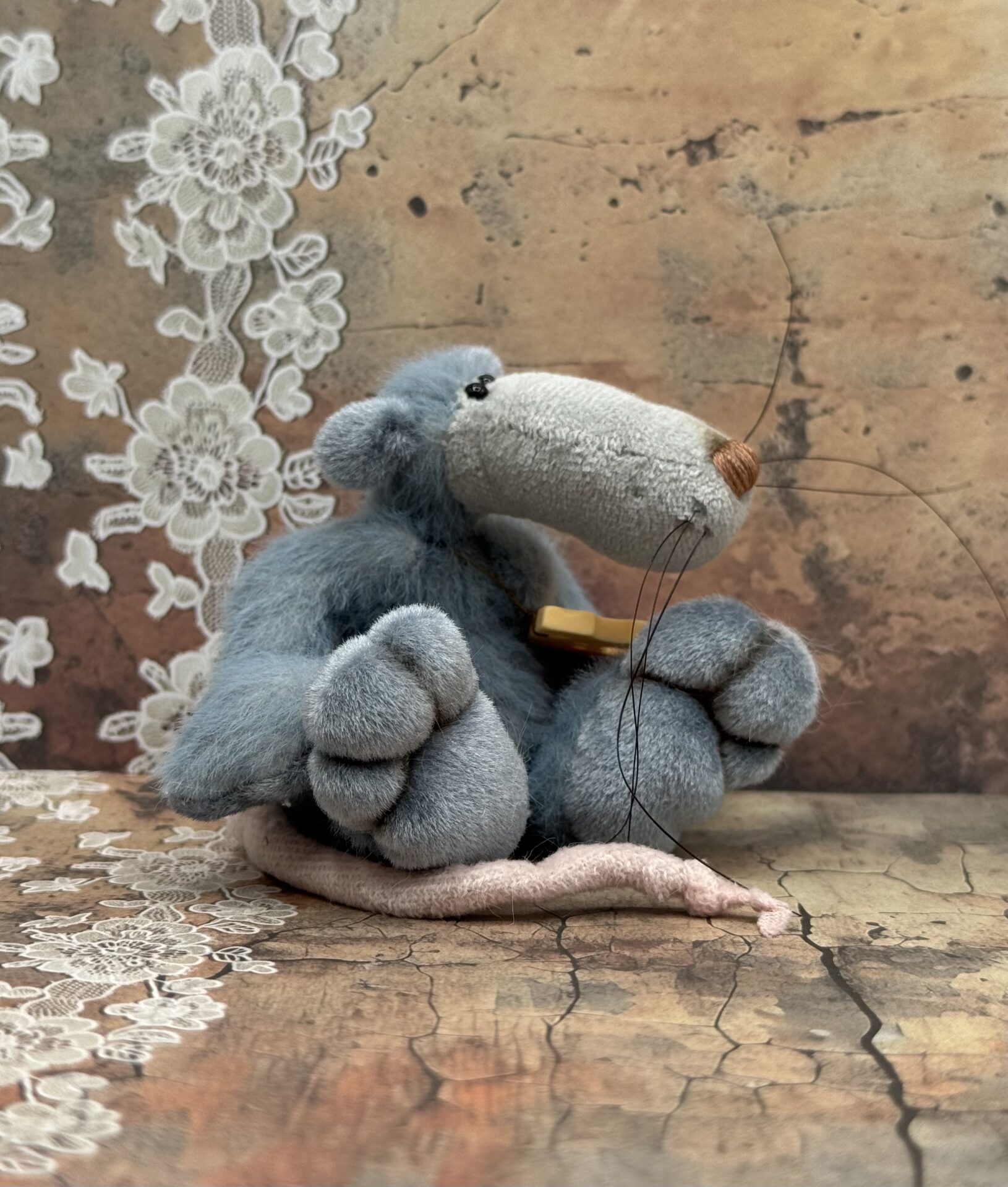 Bärino Ratte Tjox 8 cm Künstlerbär – Bild 3
