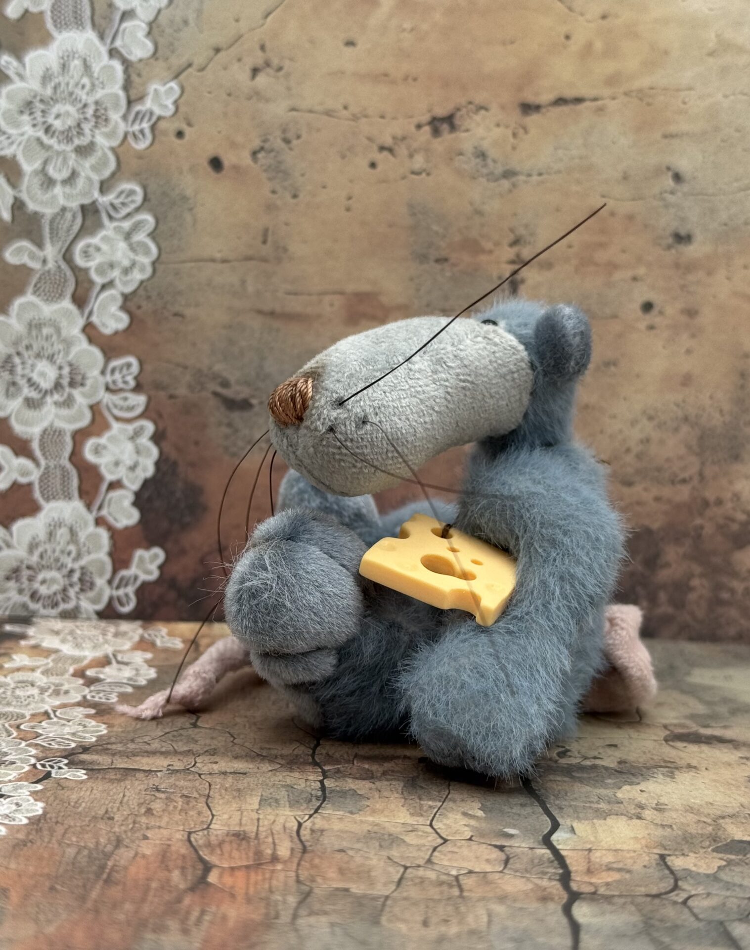 Bärino Ratte Tjox 8 cm Künstlerbär – Bild 4